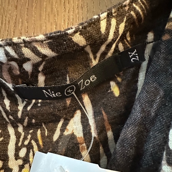 Nic & Zoe Women’s Brown Boho sleeveless v-neck Maxi Dress - Picture 8 of 9